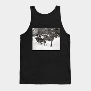 Horse and Sleigh, 1935. Vintage Photo Tank Top